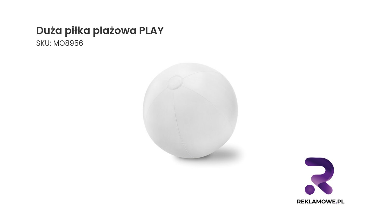 Duża piłka plażowa PLAY Duża piłka plażowa PLAY – kolorowa piłka do zabawy na plaży i w wodzie