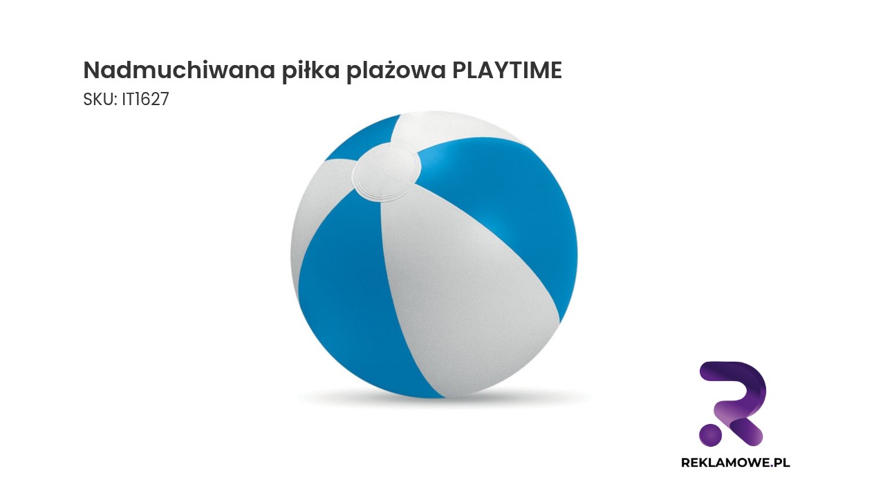 Nadmuchiwana piłka plażowa PLAYTIME w kolorowych pasach