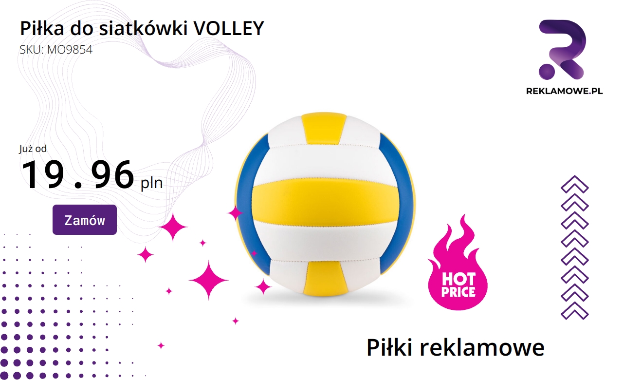 Piłka do siatkówki VOLLEY na białym tle