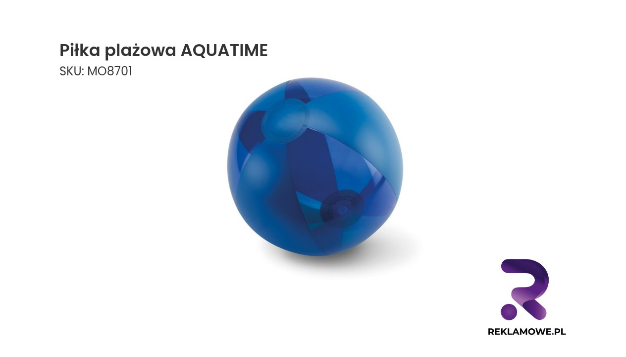Piłka plażowa AQUATIME - kolorowa piłka do zabawy na plaży i w wodzie